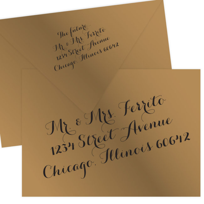 Gold Wedding Envelopes