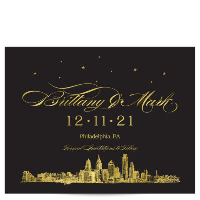 Gold Foil Save the Dates