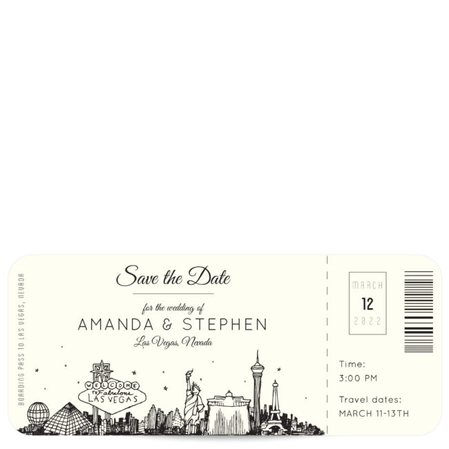 Plane Ticket Save the Date
