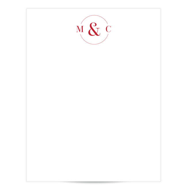 circle initial stationery