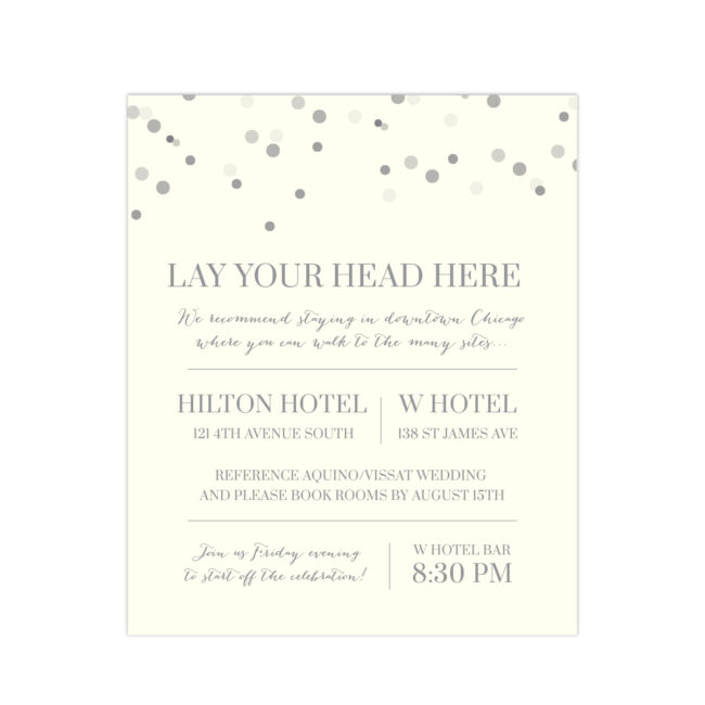 Charcoal and Ivory Wedding Invitation