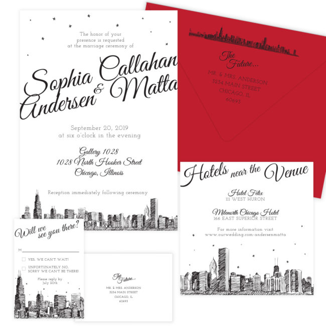 Skyline Wedding Invitation