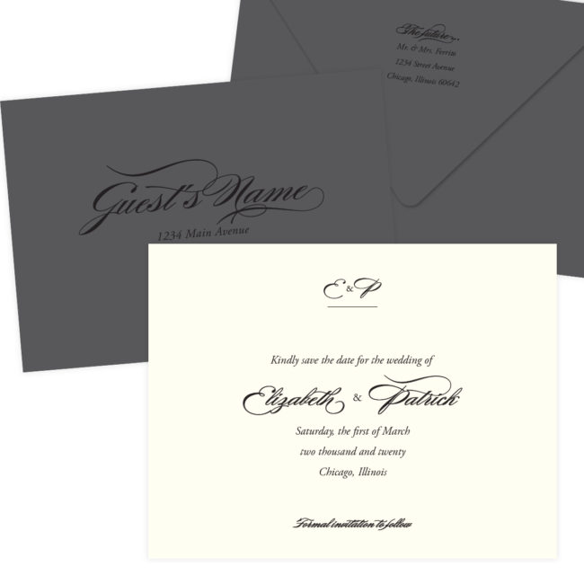 Gray Wedding Envelopes