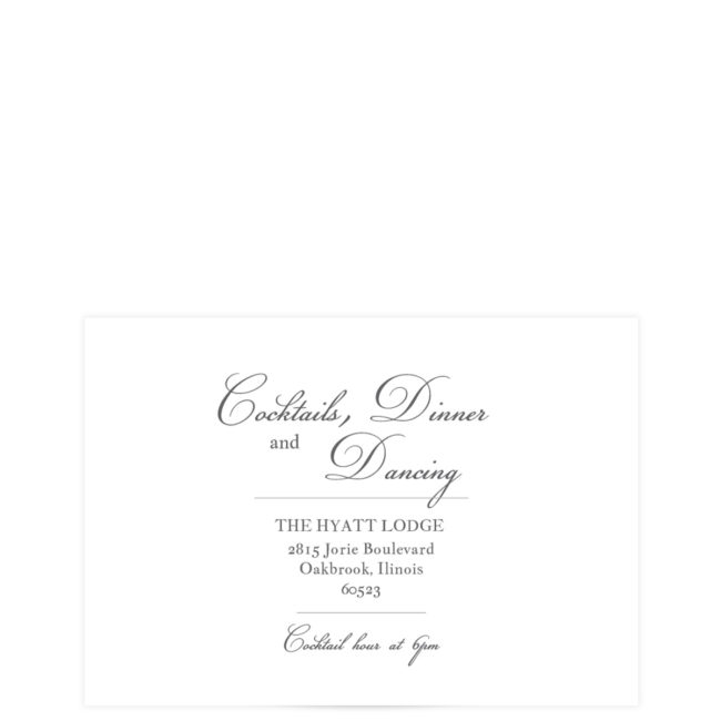 Charcoal Wedding Invitation