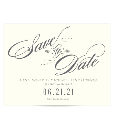 Charcoal Gray Save the Date