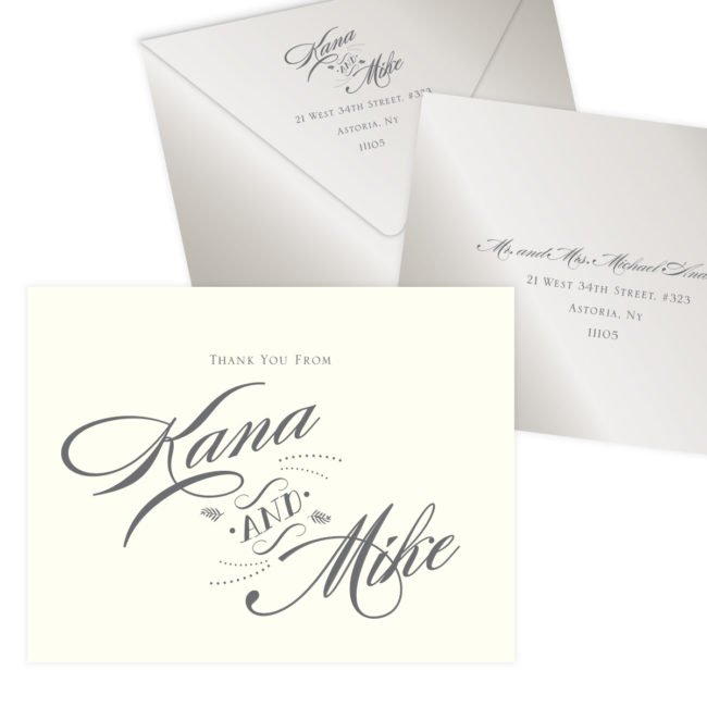 Champagne Thank You Cards