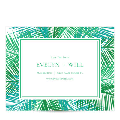 Palm Leaves Save the Date