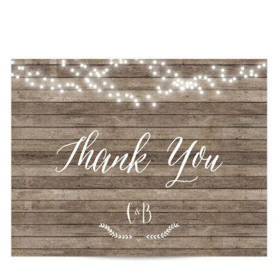 rustic thank you cards