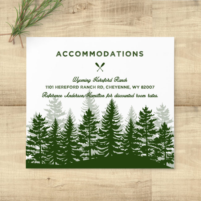 Forest Rustic Woodland Invitation Suite