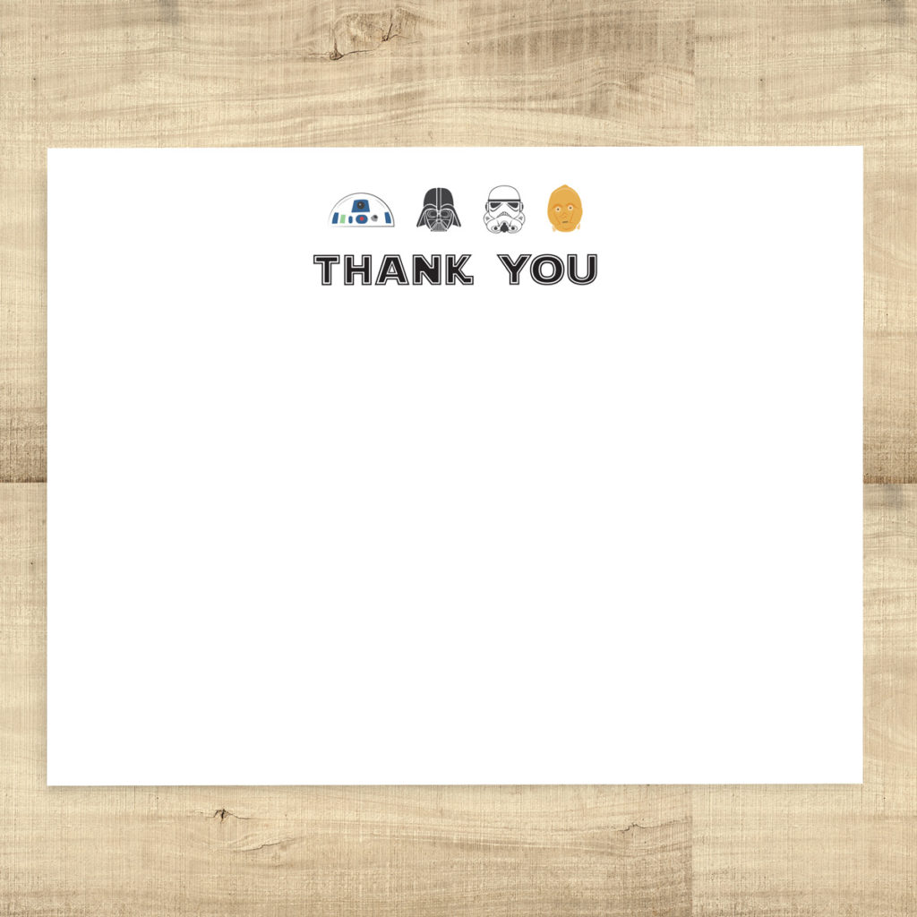 Star Wars Thank You Card Pixie