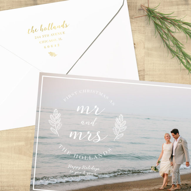 Mr. & Mrs. First Christmas - Return Address Printing