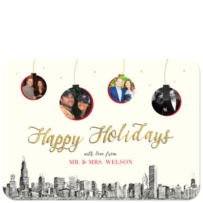 Ornaments Holiday - City Skyline Holiday Cards with Photos - Pixie