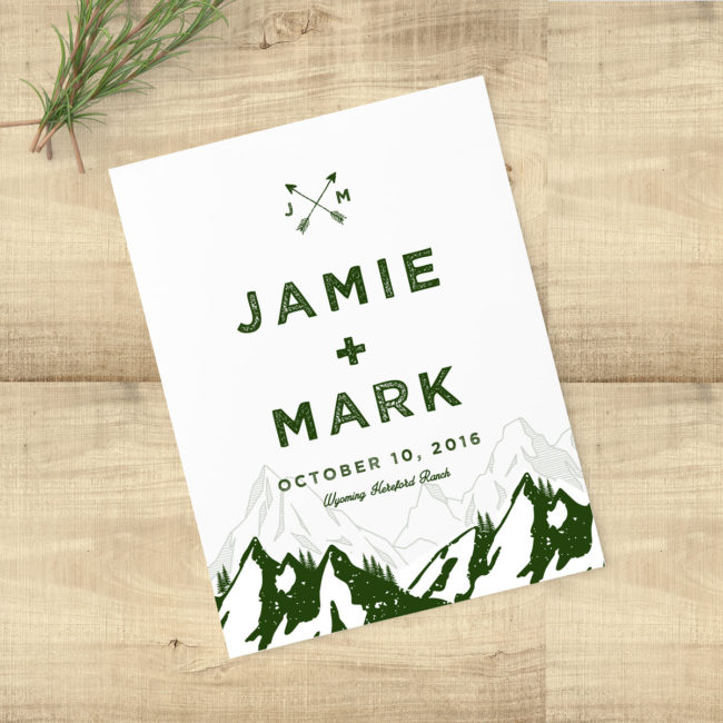 Forest Rustic Save the Date