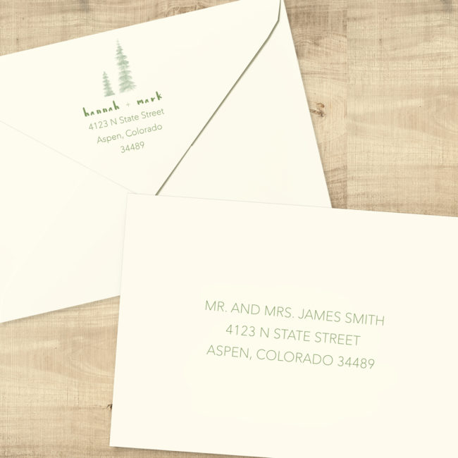 Forest Save the Date Address Printing