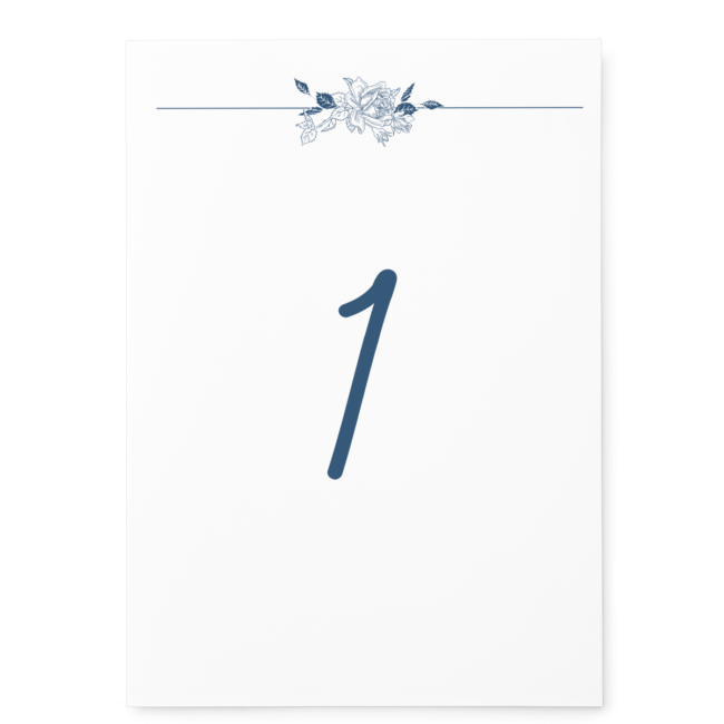Linear Floral Table Numbers
