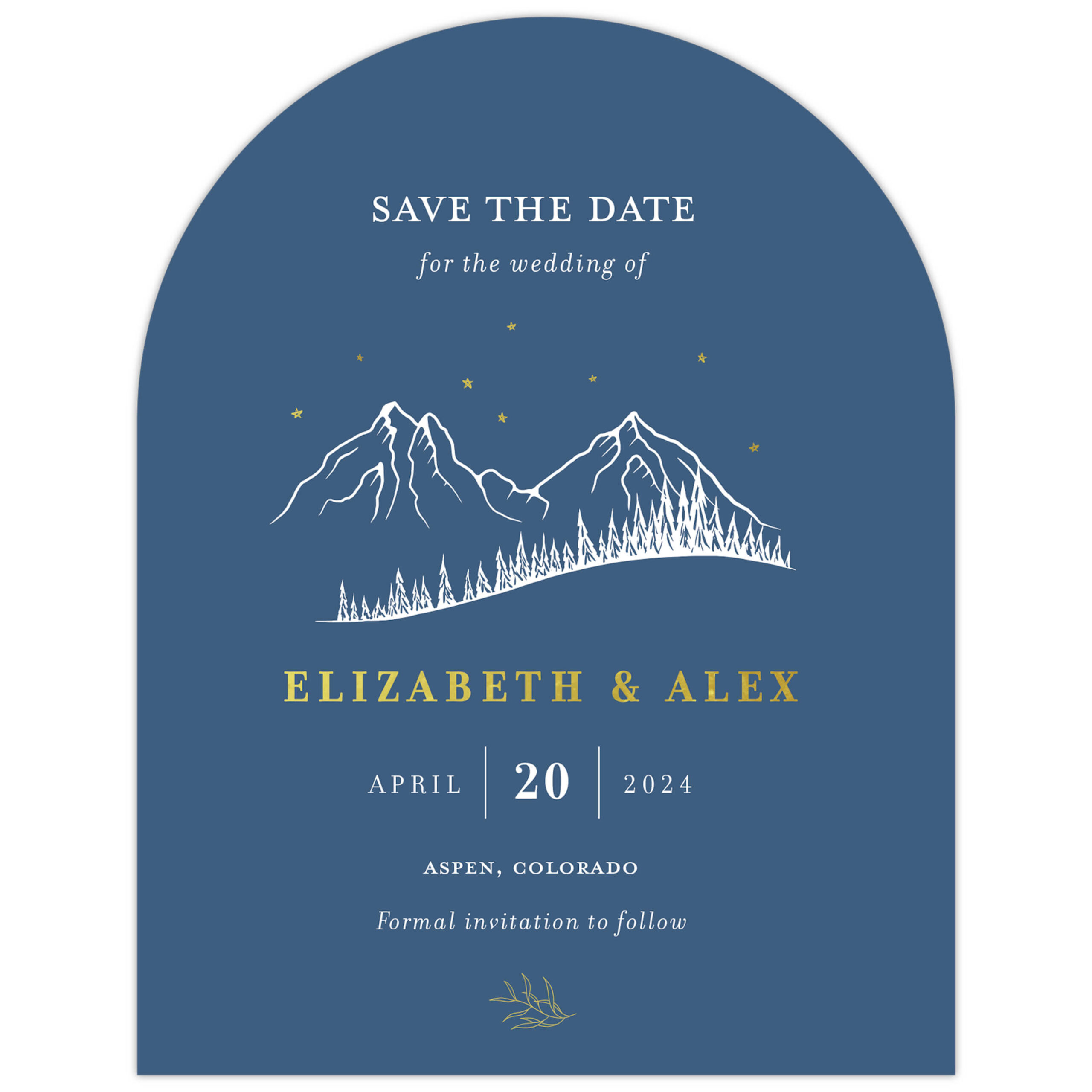 Arch die cut save the dates