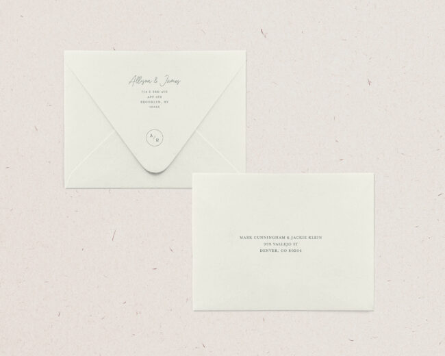monogram arch wedding skyline invitation suite with envelope printing
