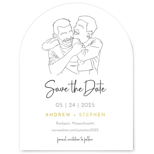 Our love save the date, foil version