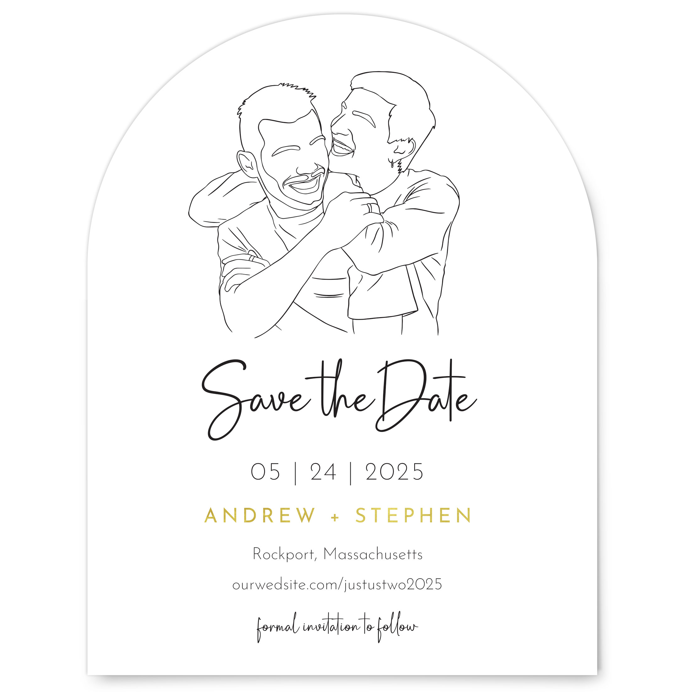 Our love save the date, foil version